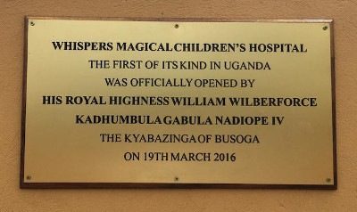 Photo of hospital opening plaque